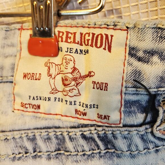 TRUE RELIGION Jennie Curvy Mid Rise Skinny Jeans Women’s Size 30 Acid Light Wash - Picture 6 of 14